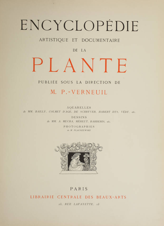 Encyclopédie artistique de la plante - 1904 - 384 planches - Mucha Meheut ... - Photo 2, livre rare du XXe siècle