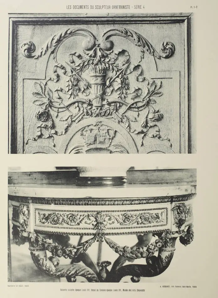 Les documents du sculpteur ornemaniste. Série 4 - Planches - vers 1900 - Photo 1, livre rare du XXe siècle