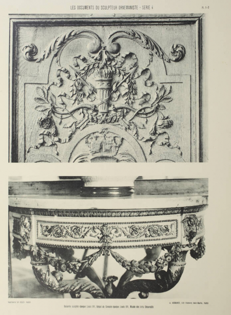 Les documents du sculpteur ornemaniste. Série 4 - Planches - vers 1900 - Photo 1, livre rare du XXe siècle