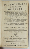 Dictionnaire portatif de santé + chirurgie 1761-1772 - 3 volumes - Photo 1, livre ancien du XVIIIe siècle
