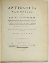 MILLIN - Antiquités nationales - 1790 - 5 volumes - 250 Planches - Photo 2, livre ancien du XVIIIe siècle
