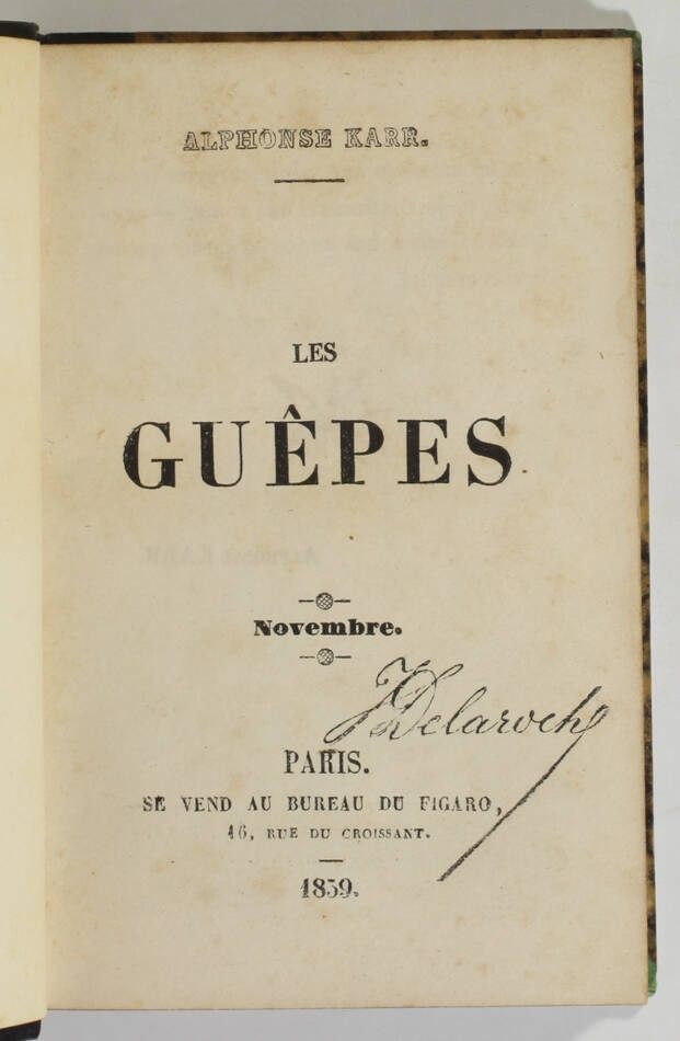 KARR - Les guêpes - 1839-1840 - Reliure de Bauzonnet-Trautz - Petits formats - Photo 2, livre rare du XIXe siècle
