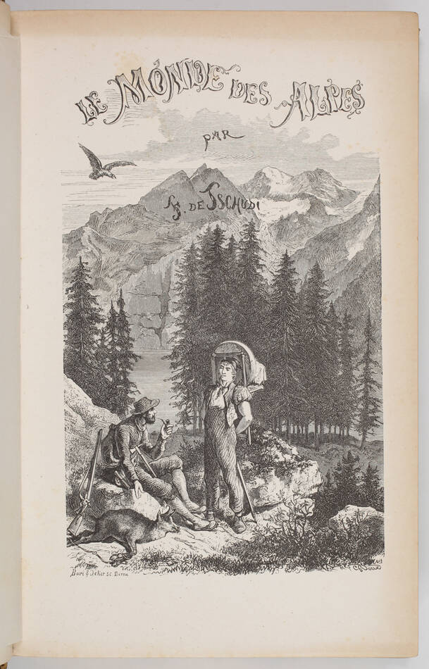 TSCHUDI - Le monde des Alpes - Description pittoresque -1870 - Gravures - Photo 3, livre rare du XIXe siècle