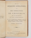 SABATIER - Médecine opératoire ou opérations de chirurgie - 1796 - 3vols - Photo 1, livre ancien du XVIIIe siècle
