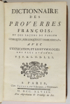 Panckoucke - Dictionnaire des proverbes et des façons de parler comiques - 1748 - Photo 1, livre ancien du XVIIIe siècle