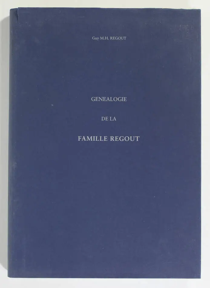 REGOUT - Généalogie de la famille Regout - 1996 - Photo 0, livre rare du XXe siècle