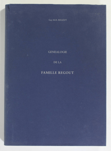 REGOUT - Généalogie de la famille Regout - 1996 - Photo 0, livre rare du XXe siècle