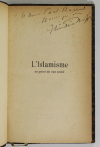 Auguste COMTE L islamisme au point de vue social 1911 - Dédicace de C. Cherfils - Photo 0, livre rare du XXe siècle