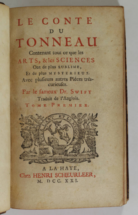 SWIFT - Le conte du tonneau - 1721 - EO de la première traduction française - Photo 1, livre ancien du XVIIIe siècle