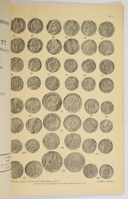 PLATT - Monnaies et médailles des papes - Collection Dubois (Vers 1930) - Photo 1, livre rare du XXe siècle