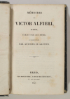 Mémoires de Victor ALFIERI, d Asti - 1840 - EO de la traduction - Relié - Photo 1, livre rare du XIXe siècle
