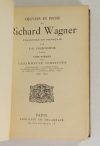 Oeuvres en prose de Wagner - Tome premier des Gesammelte Schriften (1907) - Photo 1, livre rare du XXe siècle