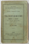 HAECKEL - Les preuves du transformisme. Réponse à Virchow 1879 - Trad. de Soury - Photo 0, livre rare du XIXe siècle