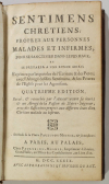 Sentimens chrétiens propres aux personnes malades et infirmes - 1739 - Photo 1, livre ancien du XVIIIe siècle