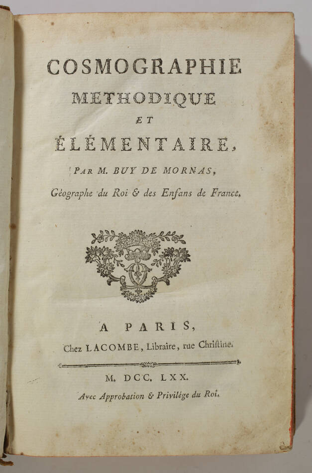 BUY de MORNAS - Cosmographie méthodique et élémentaire - 1770 - Planches - Photo 2, livre ancien du XVIIIe siècle