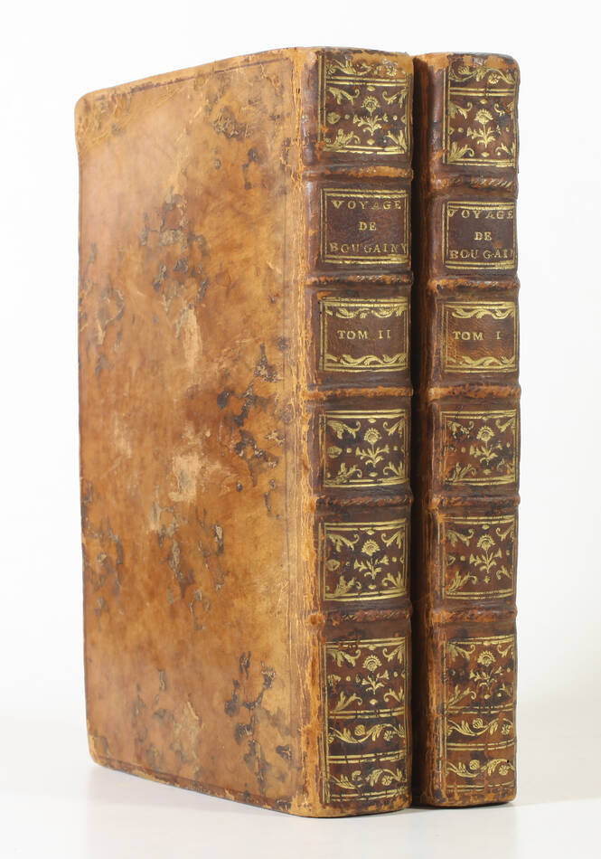 BOUGAINVILLE - Voyage autour du monde par la Boudeuse l Etoile 1772 cartes 2 vol - Photo 1, livre ancien du XVIIIe siècle