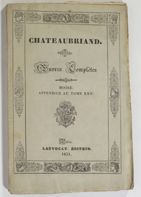 CHATEAUBRIAND. Moïse, livre rare du XIXe siècle