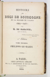BARANTE - Histoire des ducs de Bourgogne de la maison de Valois - 1824 - 12 vol. - Photo 1, livre rare du XIXe siècle