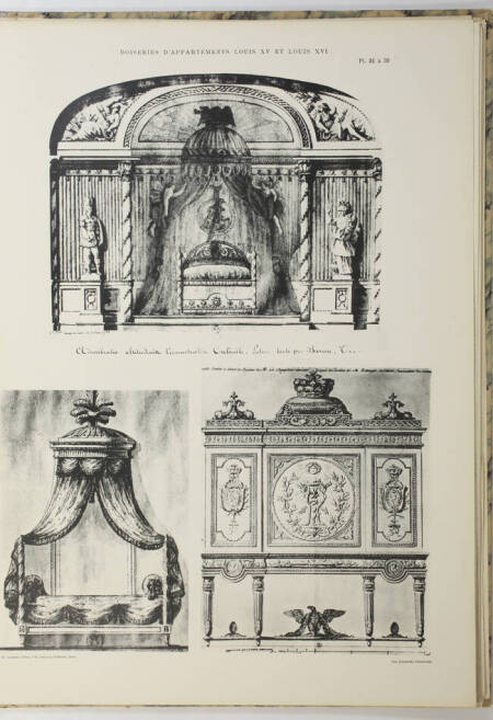 Boiseries interieurs d appartements Louis XV et Louis XVI - Planches - vers 1900 - Photo 1, livre rare du XXe siècle