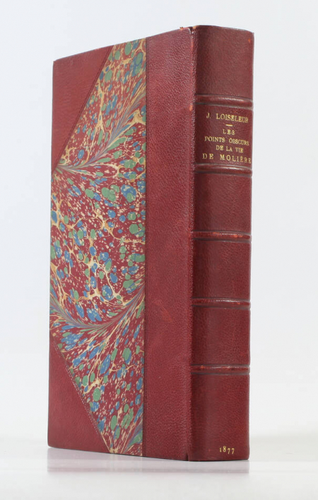 LOISELEUR - Les points obscurs de la vie de Molière - 1877 - Reliure signée - Photo 0, livre rare du XIXe siècle