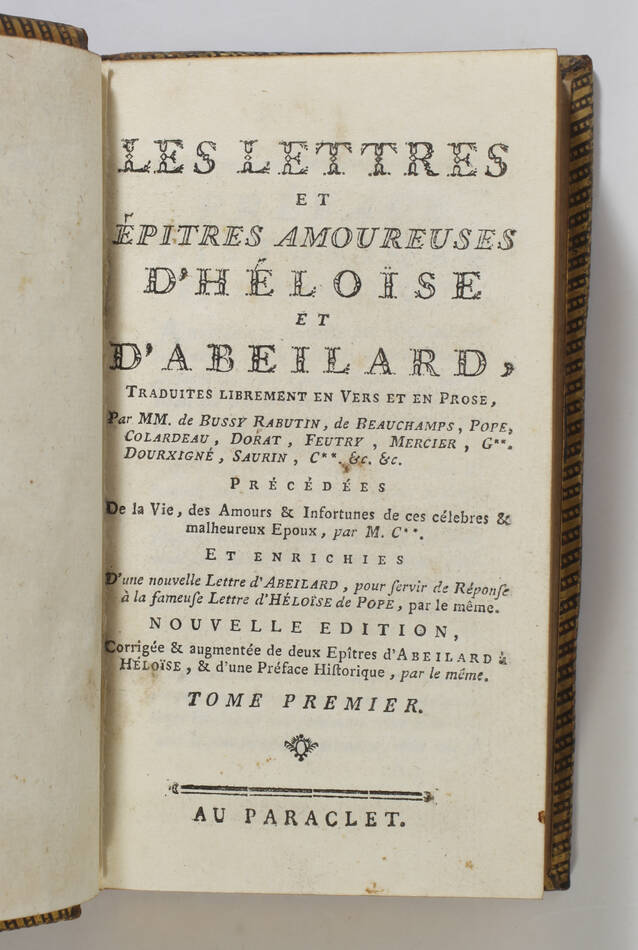 Les lettres amoureuses d Héloise et d Abeilard - Au Paraclet - (Vers 1774-1780) - Photo 1, livre ancien du XVIIIe siècle