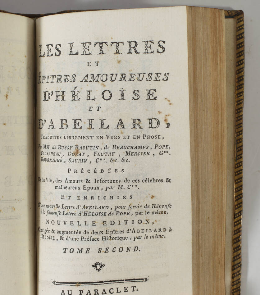 Les lettres amoureuses d Héloise et d Abeilard - Au Paraclet - (Vers 1774-1780) - Photo 2, livre ancien du XVIIIe siècle