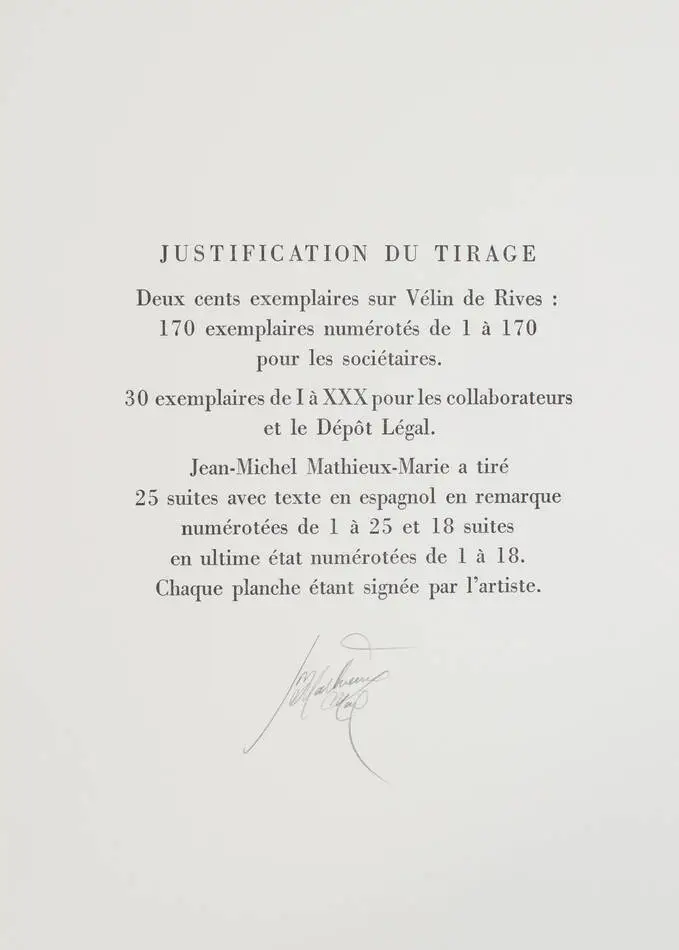 GARCIA LORCA - Canéphore de cauchemar - 1988 - 12 gravures de Mathieux-Marie - Photo 2, livre rare du XXe siècle