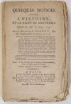 LOUVET (Jean-Baptiste). Quelques notices pour l'histoire, et le récit de mes périls depuis le 31 Mai 1793, livre ancien du XVIIIe siècle