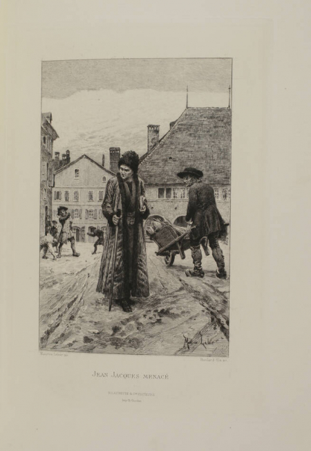 ROUSSEAU - Les confessions - 1889 - 2 volumes - maroquin bleu - eaux-fortes - Photo 4, livre rare du XIXe siècle