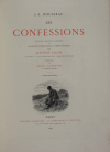 ROUSSEAU - Les confessions - 1889 - 2 volumes - maroquin bleu - eaux-fortes - Photo 5, livre rare du XIXe siècle