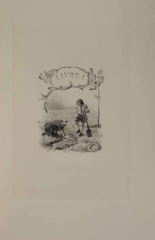 ROUSSEAU - Les confessions - 1889 - 2 volumes - maroquin bleu - eaux-fortes - Photo 6, livre rare du XIXe siècle