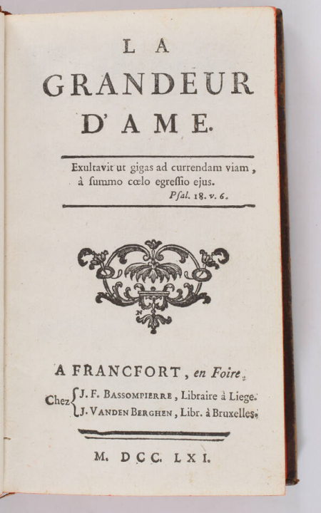 CARACCIOLI - La grandeur d âme - 1761 - EO - Photo 1, livre ancien du XVIIIe siècle