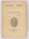 POLI (Vicomte Oscar de). Robert Assire. Etude historique et biographique