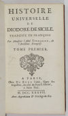 Histoire universelle de Diodore de Sicile, traduite en françois - 1737 - 2 v. - Photo 1, livre ancien du XVIIIe siècle